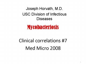 Mycobacteriosis