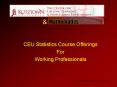 CEU Statistics Course Offerings PowerPoint PPT Presentation