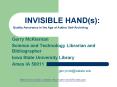 INVISIBLE HAND(s): PowerPoint PPT Presentation