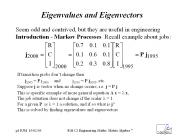 Eigenvalues and Eigenvectors