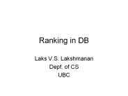 Ranking in DB