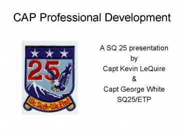 CAP Professional Development