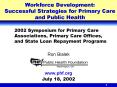 Workforce Development: Successful Strategies for Primary Care and Public Health PowerPoint PPT Presentation