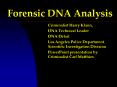 Forensic DNA Analysis PowerPoint PPT Presentation