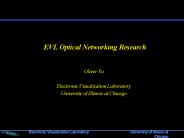 EVL Optical Networking Research