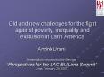 Old and new challenges for the fight against poverty, inequality and exclusion in Latin America PowerPoint PPT Presentation