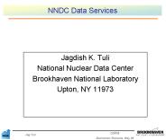 NNDC Data Services