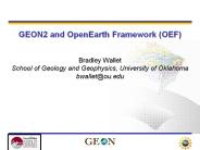 GEON2 and OpenEarth Framework (OEF)