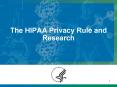 The HIPAA Privacy Rule and Research PowerPoint PPT Presentation