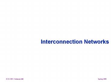 Interconnection Networks