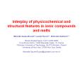 Interplay of physicochemical and structural features in ionic compounds and melts PowerPoint PPT Presentation