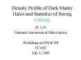 Density Profile of Dark Matter Halos and Statistics of Strong Lensing PowerPoint PPT Presentation