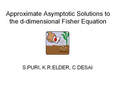 Approximate Asymptotic Solutions to the d-dimensional Fisher Equation