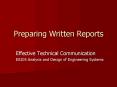 Preparing Written Reports PowerPoint PPT Presentation