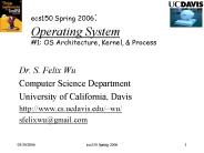 ecs150 Spring 2006: Operating System