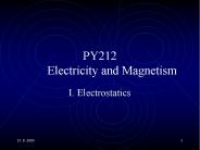 PY212 Electricity and Magnetism