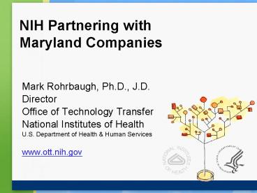 NIH Partnering with Maryland Companies