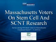 Massachusetts Voters On Stem Cell And SCNT Research