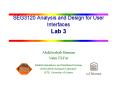 SEG3120 Analysis and Design for User Interfaces Lab 3