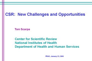 CSR: New Challenges and Opportunities