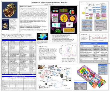 HMI Major Science Objectives