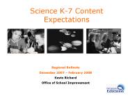 Science K-7 Content      Expectations