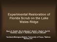 Experimental Restoration of Florida Scrub on the Lake Wales Ridge PowerPoint PPT Presentation