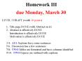 Homework III PowerPoint PPT Presentation