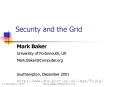 Security and the Grid PowerPoint PPT Presentation