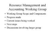Resource Management and Accounting Working Group