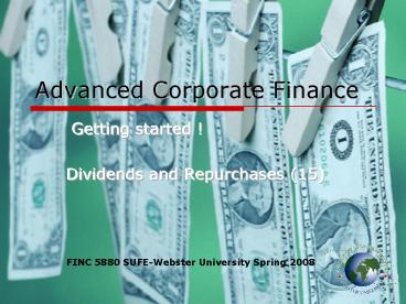Advanced Corporate Finance