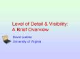Level of Detail PowerPoint PPT Presentation