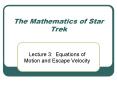 The Mathematics of Star Trek PowerPoint PPT Presentation
