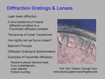 Diffraction Gratings