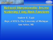 Reduced-Dimensionality Inverse Scattering Using Basis Functions