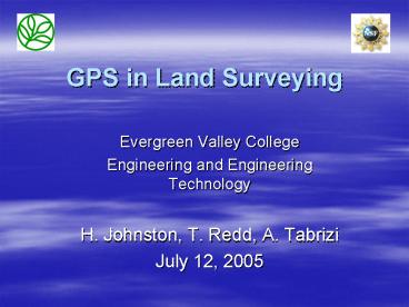 GPS in Land Surveying