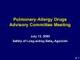 Pulmonary-Allergy Drugs Advisory Committee Meeting PowerPoint PPT Presentation