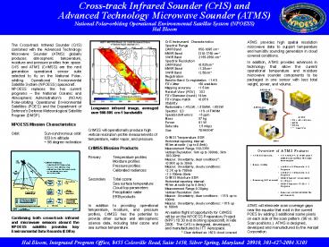 Crosstrack Infrared Sounder CrIS and