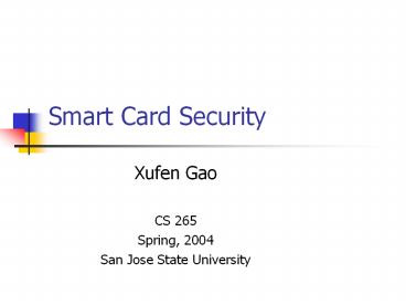 Smart Card Security