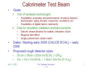 CAL Testbeam Discussion