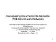 Repurposing Documents Into Semantic Web Services and Networks PowerPoint PPT Presentation