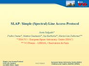 SLAP: Simple (Spectral) Line Access Protocol