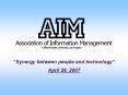 AIM - Association of Information Management PowerPoint PPT Presentation