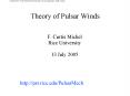 Theory of Pulsar Winds PowerPoint PPT Presentation