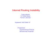 Internet Routing Instability