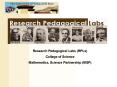 Research Pedagogical Labs (RPLs) PowerPoint PPT Presentation
