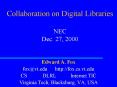 Collaboration on Digital Libraries NEC Dec' 27, 2000 PowerPoint PPT Presentation