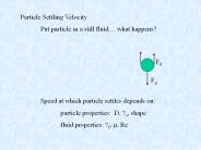 Particle Settling Velocity