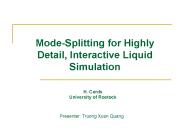 ModeSplitting for Highly Detail, Interactive Liquid Simulation