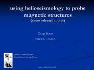 using helioseismology to probe magnetic structures (some selected topics)